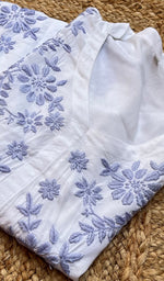 Load image into Gallery viewer, Women&#39;s Lakhnavi Handcrafted Modal Cotton Chikankari Top - HONC0276615
