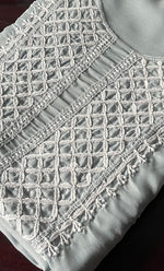 Load image into Gallery viewer, Women&#39;s Lakhnavi Handcrafted Cotton Chikankari Unstitched Kurti Fabric - HONC0302631
