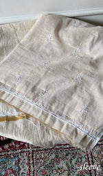 Load image into Gallery viewer, Women's Lakhnavi Handcrafted Tissue Chanderi Unstitched Chikankari Kurta And Dupatta Set - HONC0366814
