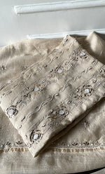 将图像加载到图库查看器中， Women&#39;s Lakhnavi Handcrafted Munga Silk Semi - Stitched Chiankari Anarkali  And Dupatta Set- HONC0323249
