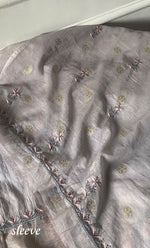 Load image into Gallery viewer, Women's Lakhnavi Handcrafted Mul Chanderi Unstitched Chikankari Full Suit Material - HONC0316861