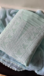 Load image into Gallery viewer, Women&#39;s Lakhnavi Handcrafted Cotton Chikankari Suit Material - HONC0291822

