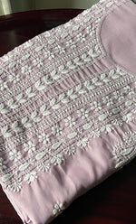 Load image into Gallery viewer, Women&#39;s Lakhnavi Handcrafted Cotton Chikankari Unstitched Kurti Fabric - HONC0302647
