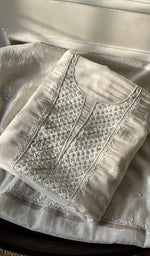 Load image into Gallery viewer, Women&#39;s Lakhnavi Handcrafted Mul Chanderi Unstitched Kurta And Dupatta Set - HONC0297203
