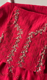 Load image into Gallery viewer, Red Stitched Kurta And Dupatta Set
