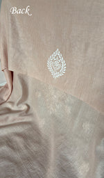 Load image into Gallery viewer, Lucknowi Handcrafted Maheshwari Mul chanderi Chikankari Unstitched Men's Kurta Fabric - HONC0288622