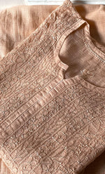 将图像加载到图库查看器中， Women&#39;s Lakhnavi Handcrafted Kota Cotton Semi - Stitched Kurta And Dupatta Set- HONC0314204
