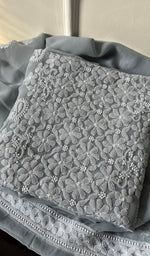 Load image into Gallery viewer, Women&#39;s Lucknowi Handcrafted Faux-Georgette Chikankari Suit Material - HONC0274394
