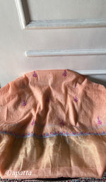 Load image into Gallery viewer, Women's Lakhnavi Handcrafted Mul Chanderi Unstitched Chikankari Full Suit - HONC0352034