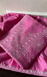 Load image into Gallery viewer, Women&#39;s Lakhnavi Handcrafted Maheshwari Mul Chanderi Kurta And Dupatta Set - HONC0275136
