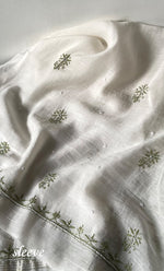 Load image into Gallery viewer, Women's Lakhnavi Handcrafted Unstitched Mul Chanderi Kurta And Dupatta Set - HONC0327487