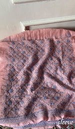 Load image into Gallery viewer, Women's Lakhnavi Handcrafted Mul Chanderi Unstitched Kurta And Dupatta Set - HONC0320355