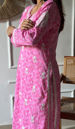 将图像加载到图库查看器中， Shagufta Lakhnavi Handcrafted Cotton Chikankari Kurti - HONC0350628