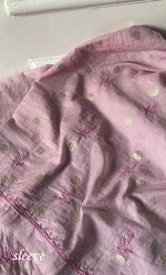 Load image into Gallery viewer, Women's Lakhnavi Handcrafted Mul Chanderi Unstitched Chikankari Full Suit Material - HONC0316859