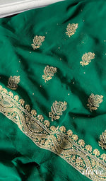 Load image into Gallery viewer, Women's Lakhnavi Handcrafted Pure Silk Georgette Chikankari Kurta And Dupatta Set - HONC0346863