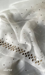 将图像加载到图库查看器中， Alfia Women&#39;s Lakhnavi Handcrafted Pure Organza Chikankari Unstitched Kurta And Dupatta Set- HONC0326234
