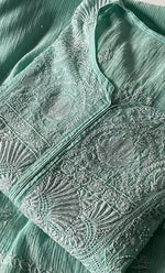 Load image into Gallery viewer, Women&#39;s Lakhnavi Handcrafted Mul Chanderi Semi - Stitched Kurta And Dupatta Set - HONC0302256
