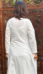 Load image into Gallery viewer, Falak Women&#39;s Lucknowi Handcrafted Cotton Chikankari Kurti - HONC0220783
