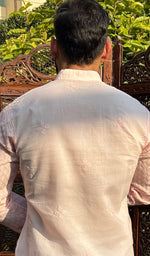 Load image into Gallery viewer, Men&#39;s Lucknowi Handcrafted Cotton Chikankari Kurta - HONC0260660
