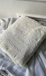 Load image into Gallery viewer, Women's Lakhnavi Handcrafted Unstitched Cotton Chikankari Suit Material - HONC0317376