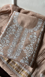 Load image into Gallery viewer, Women&#39;s Lakhnavi Handcrafted Mul Chanderi Kurta And Dupatta Set - HONC0289000
