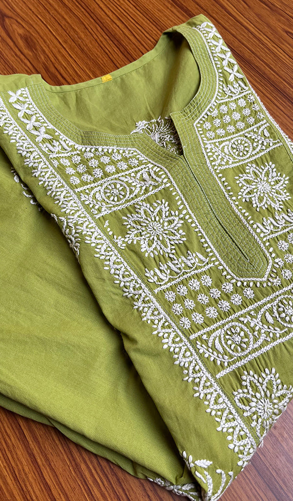 Women's Lucknowi Handcrafted Cotton Chikankari Kurti - HONC0301053