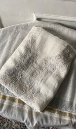 将图像加载到图库查看器中， Women's Lakhnavi Handcrafted Mul Chanderi Unstitched Kurta And Dupatta Set - HONC0342904