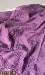 Load image into Gallery viewer, Women's Lakhnavi Handcrafted Mul Chanderi Unstitched Chikankari Full Suit Material - HONC0324495