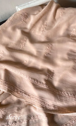 Load image into Gallery viewer, Women&#39;s Lakhnavi Handcrafted Viscose Georgette Chikankari Full Suit Material - HONC03125588
