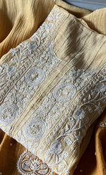 将图像加载到图库查看器中， Women&#39;s Lakhnavi Handcrafted Mul Chanderi Semi - Stitched Anarkali And Dupatta Set - HONC0305930
