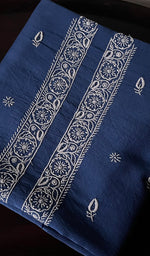 Load image into Gallery viewer, Lucknowi Handcrafted Maheshwari Mul Chanderi Chikankari Unstitched Men&#39;s Kurta Fabric - HONC0274612
