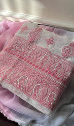 Load image into Gallery viewer, Women&#39;s Lakhnavi Handcrafted Cotton Chikankari Suit Material - HONC0291827
