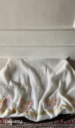 Load image into Gallery viewer, Titlee Women's Lakhnavi Handcrafted Mul Chanderi Unstitched Kurta And Dupatta Set - HONC0484661