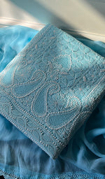 Load image into Gallery viewer, Alayna Women&#39;s Lakhnavi Handcrafted Unstitched Cotton Chikankari Suit Material - HONC0294558
