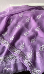 Load image into Gallery viewer, Women's Lucknowi Handcrafted Faux-Georgette Chikankari Suit Material - HONC0263370