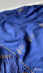 将图像加载到图库查看器中， ‹› Women's Lakhnavi Handcrafted Mul Chanderi Unstitched Chikankari Full Suit Material - HONC0345266