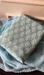 Load image into Gallery viewer, Women&#39;s Lakhnavi Handcrafted Cotton Chikankari Suit Material - HONC0291802
