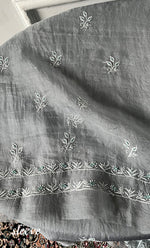 将图像加载到图库查看器中， Women's Lakhnavi Handcrafted Pure Organza Chikankari Unstitched Kurta And Dupatta Set- HONC0319972