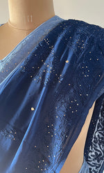 Load image into Gallery viewer, Women&#39;s Lakhnavi Handcrafted Viscose Georgette Chikankari Saree - HONC0271083
