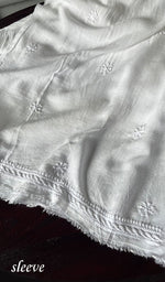 Load image into Gallery viewer, Women&#39;s Lakhnavi Handcrafted Modal Cotton Chikankari Unstitched Kurti Fabric - HONC0242111

