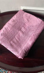 Load image into Gallery viewer, Lucknowi Handcrafted Raw Silk Chikankari Unstitched Men&#39;s Kurta Fabric - HONC0288527
