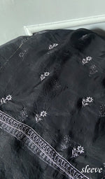 Load image into Gallery viewer, Women's Lakhnavi Handcrafted Pure Organza Chikankari Unstitched Kurta And Dupatta Set- HONC0329215