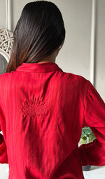 Load image into Gallery viewer, Vaishali Women's Lucknowi Handcrafted Cotton Chikankari Long Dress - HONC0341819