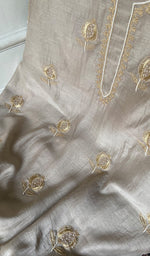 Load image into Gallery viewer, Mahira Women's Lakhnavi Handcrafted Mul Chanderi Unstitched Chikankari Full Suit - HONC0355231