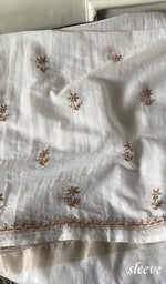 Load image into Gallery viewer, Women's Lakhnavi Handcrafted Mul Chanderi Unstitched  Kurta And Dupatta Set - HONC0317070