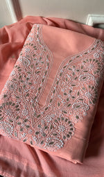 Load image into Gallery viewer, Women&#39;s Lakhnavi Handcrafted Cotton Chikankari Suit Material- HONC0232457
