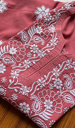 将图像加载到图库查看器中， Women&#39;s Lucknowi Handcrafted  Modal Cotton Chikankari Kurti - HONC0301035
