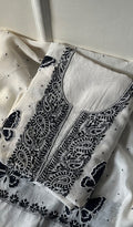 Titlee Women's Lakhnavi Handcrafted Mul Chanderi Unstitched Kurta And Dupatta Set - HONC0288847