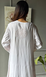 Load image into Gallery viewer, Women&#39;s Lakhnavi Handcrafted Modal Cotton Chikankari Top - HONC0307553
