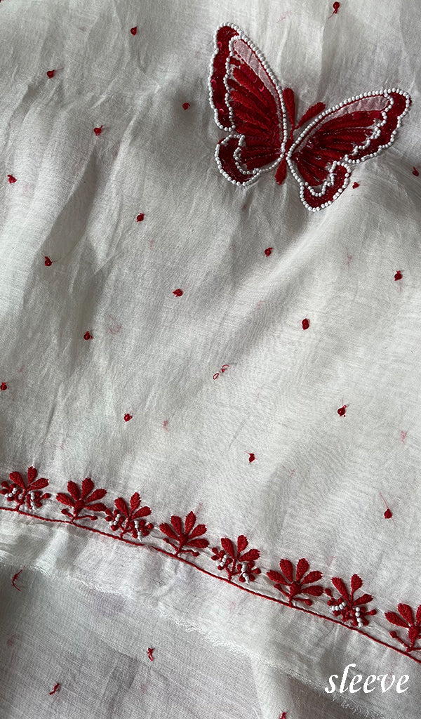 Titlee Women's Lakhnavi Handcrafted Mul Chanderi Kurta And Dupatta Set - HONC0282819